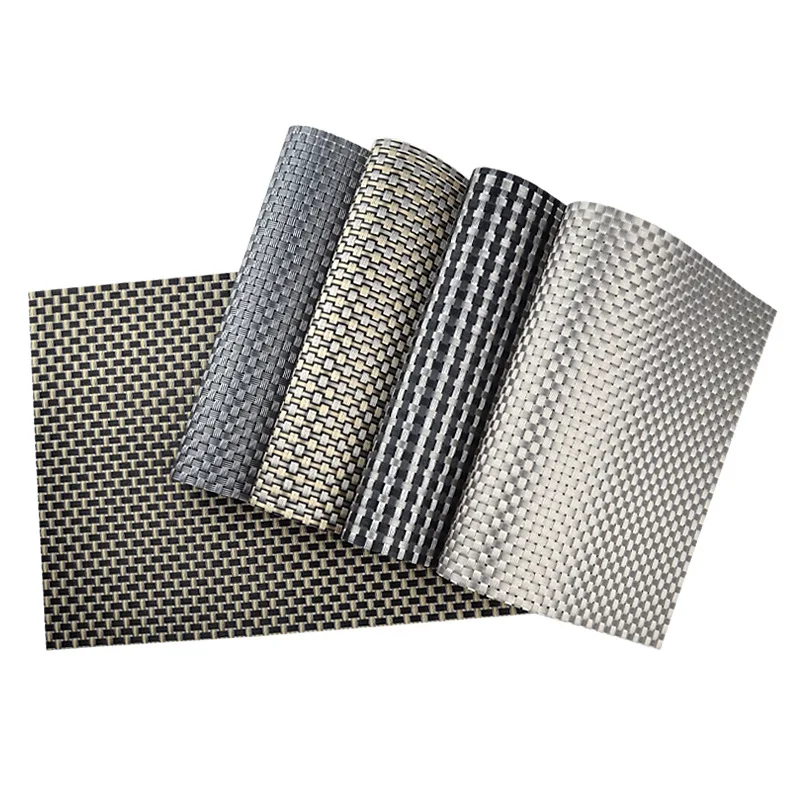 

45x30cm Hotel Western Restaurant Table Mat PVC Thick Insulation Weaving Table Tea Placemat