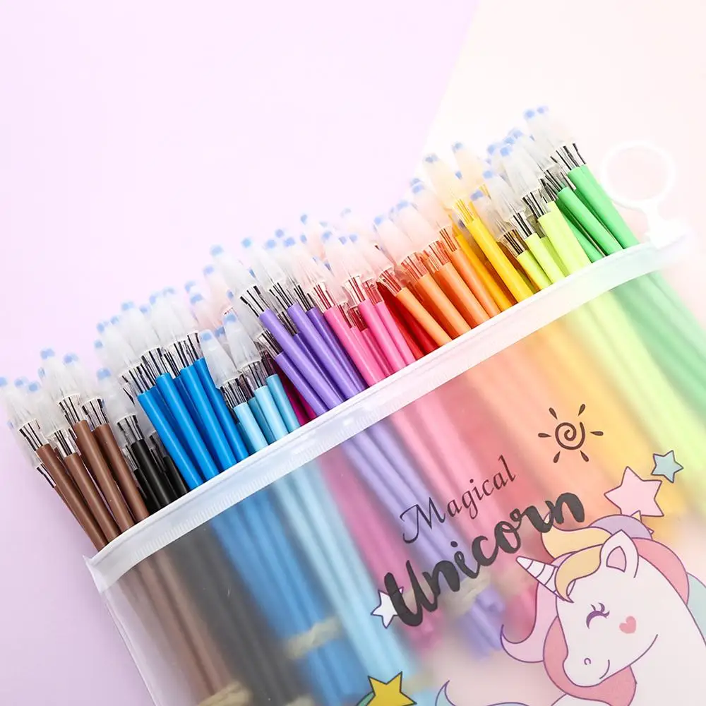

60pcs Korean Rainbow Diamond Gel Pen Refill Cute Journal Dairy Stationery Item Thing Kawaii Colored Store School Thing Kids Gift