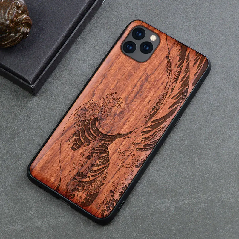 Natural Wood Case For Samsung Galaxy S25 Ultra S24 S23 Plus Wood Case For iPhone 16 15 14 13 11 12 Pro 16 Pro Max 5