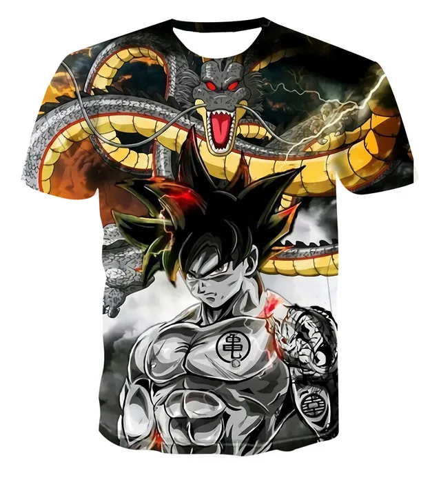 Новинка, футболки Dragon Ball Z, мужские летние футболки с 3D принтом, Супер Саян Гоку, черные Zamasu, Вегета, драконий жемчуг, Повседневная футболка, топы, футболки - Цвет: 9