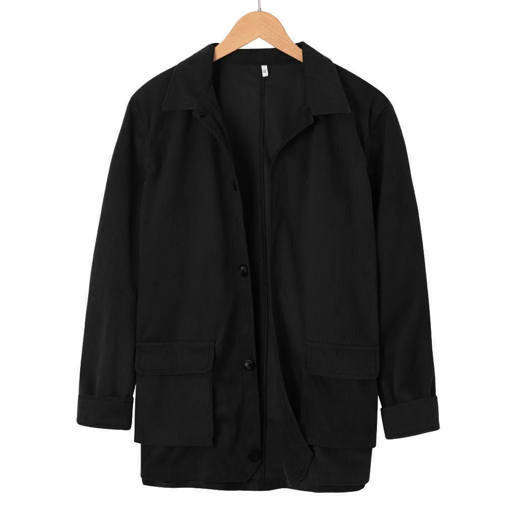 JAYCOSIN вельветовые куртки мужские осенние новые парные блочные кнопки кардиган тонкое пальто спортивный костюм пальто мужские хип-хоп куртки пальто Женщины 929