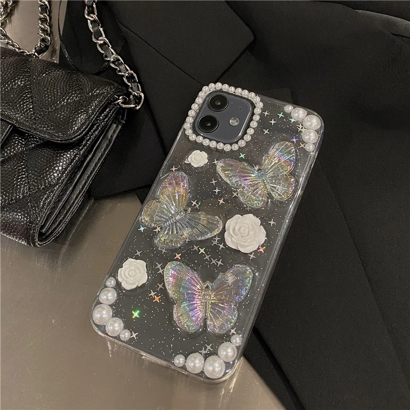 Kawaii Butterfly 3D Glitter Phone Case - Limited Edition