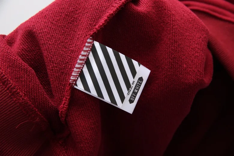 19ss кремово-белый OW Для мужчин Для женщин VIRGIL ABLOH, 3 вида цветов стрелка модная Повседневное хлопковая толстовка с капюшоном Пара пуловер Спортивная куртка