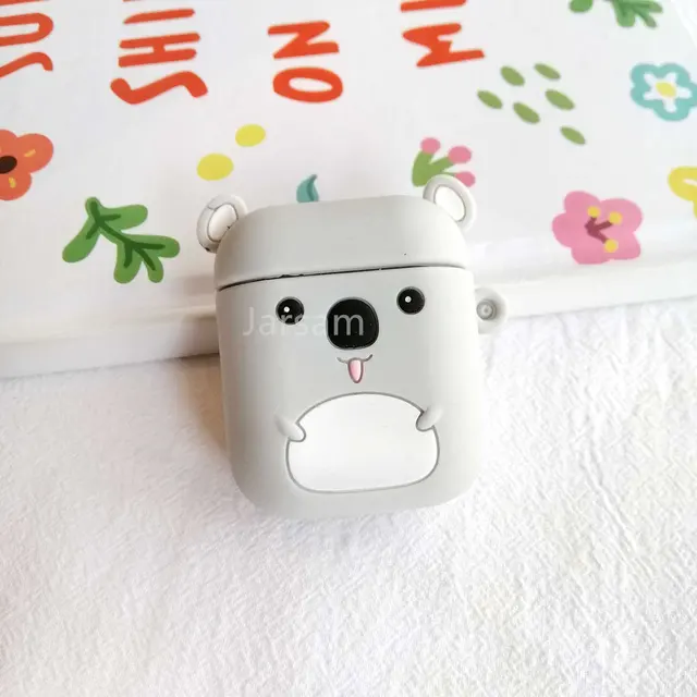 Creativity Cartoon funny cute silicone Case For Airpods 2 1 cover For Air pods 1 2 Case Wireless charging soft Cover Box Koala