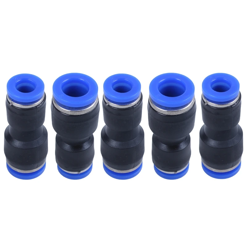 

5Pcs Air Pneumatic 6mm to 8mm Straight Push in Connectors Quick Fittings