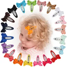 

20PCS kawaii Bowknot Hair Clip Candy Color Cute Hairpins Hair Accessories For Girls Hair Bows Hair Ties Children заколки