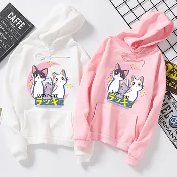 

Women Harajuku Funny Hoodies Ullzang Cute Korean Style Autumn Winter Kawaii Sweatshirt