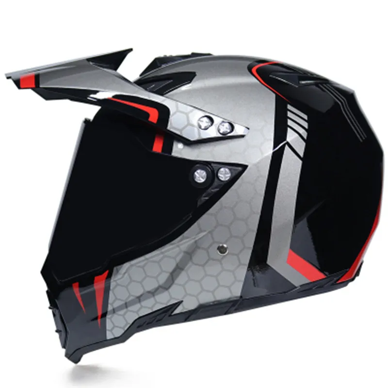 Шлем moto cross ORZ128 moto rcycle гоночный шлем внедорожный шлем дорожный шлем двойного назначения Полнолицевой шлем, мотоциклетный шлем - Цвет: Design 10