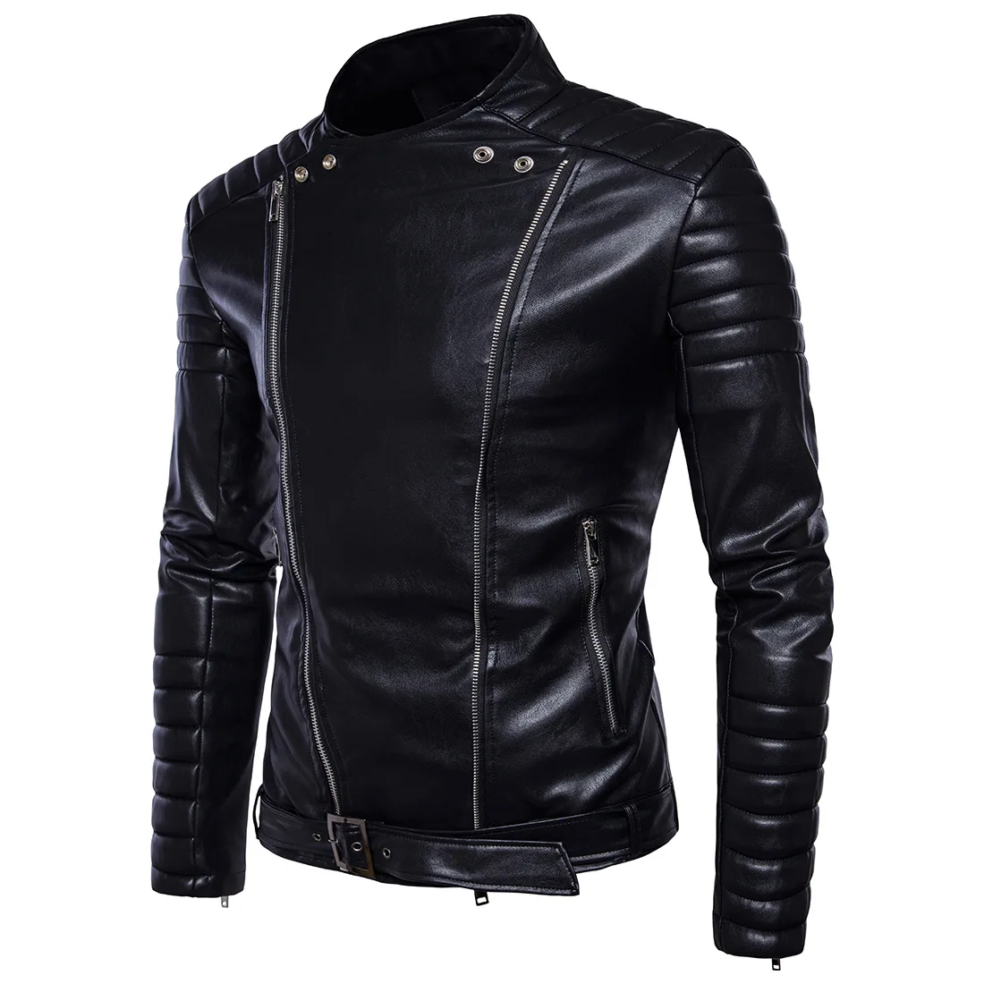 

[Code] European Foreign Trade Export Locomotive Leather Coat Fashion Carrie Motorcycle Leather Jacket MEN'S Coat B012