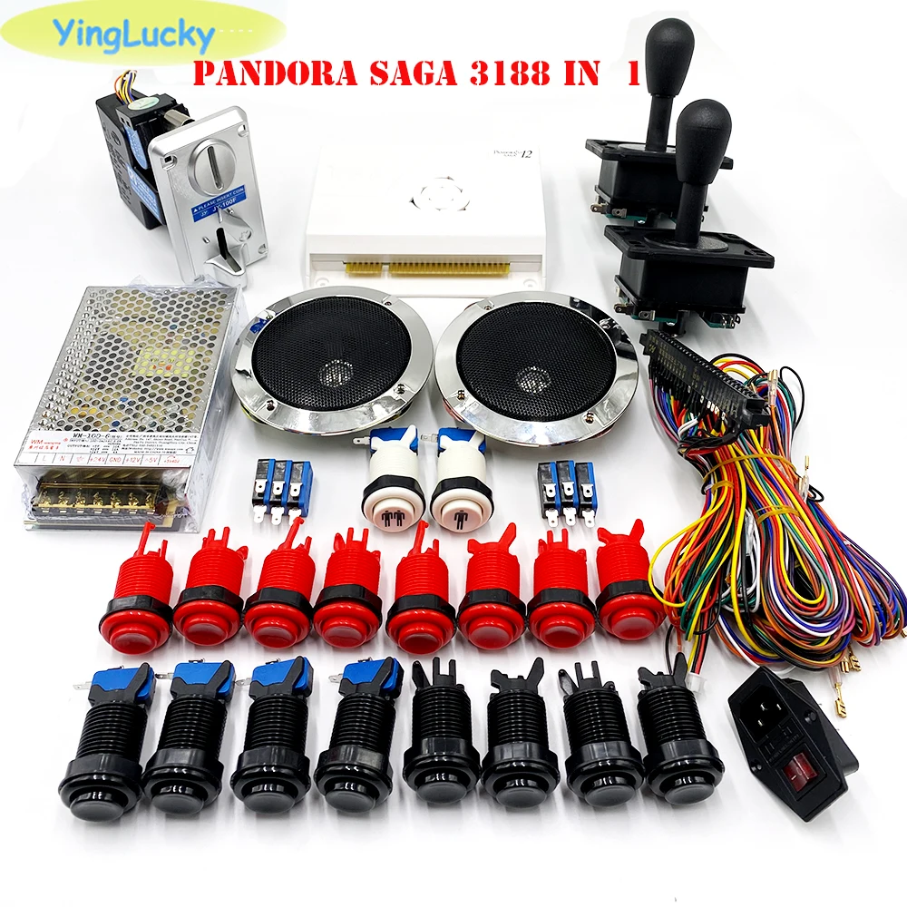 Pandora box 12 аркадная коробка комплект игровая доска 8 way джойстик и американский