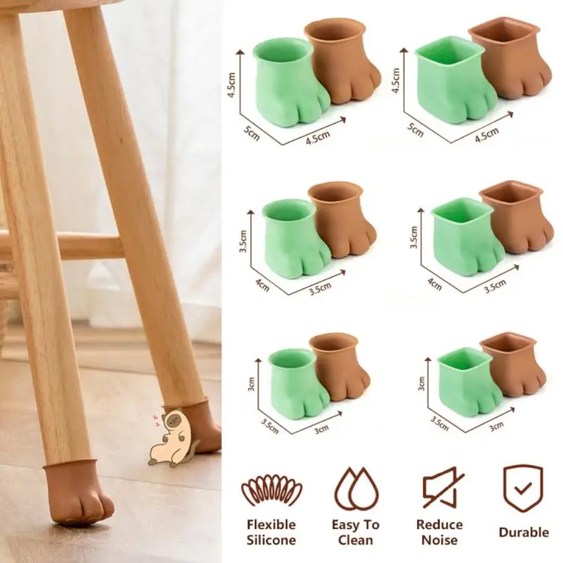Couvre-pieds de chaise en Silicone antidérapant, protection des pieds de  Table et de chaise, résistant à l'usure - AliExpress