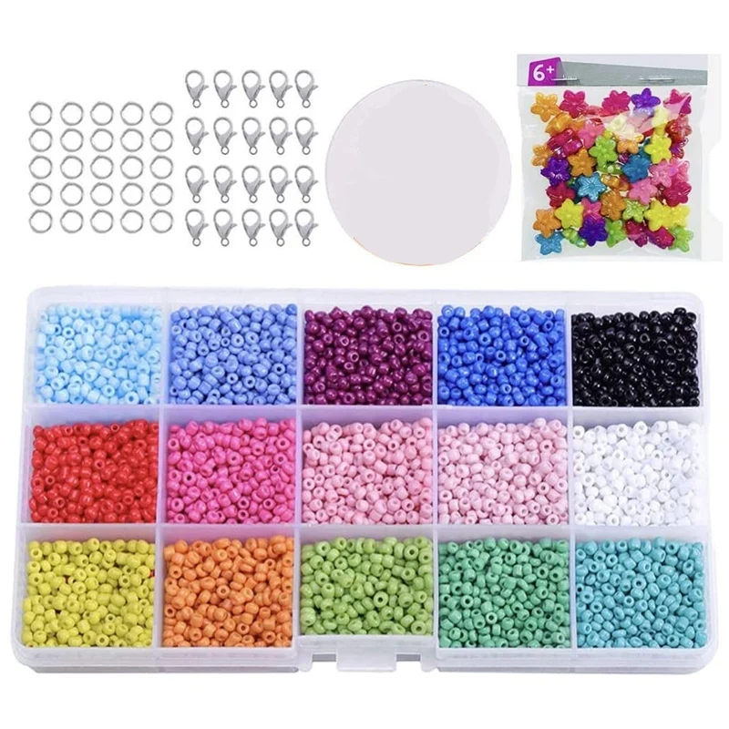 Colored 3mm Glass Beads for Kids DIY Bracelet Art and Jewelry Making Game | Украшения и аксессуары