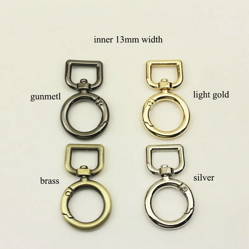 30pcs 13/16/19/25/32mm O Rings Metal Buckles for Bag Strap Snap Clip Trigger Spring Ring Dog Collar Keychain DIY Accessories