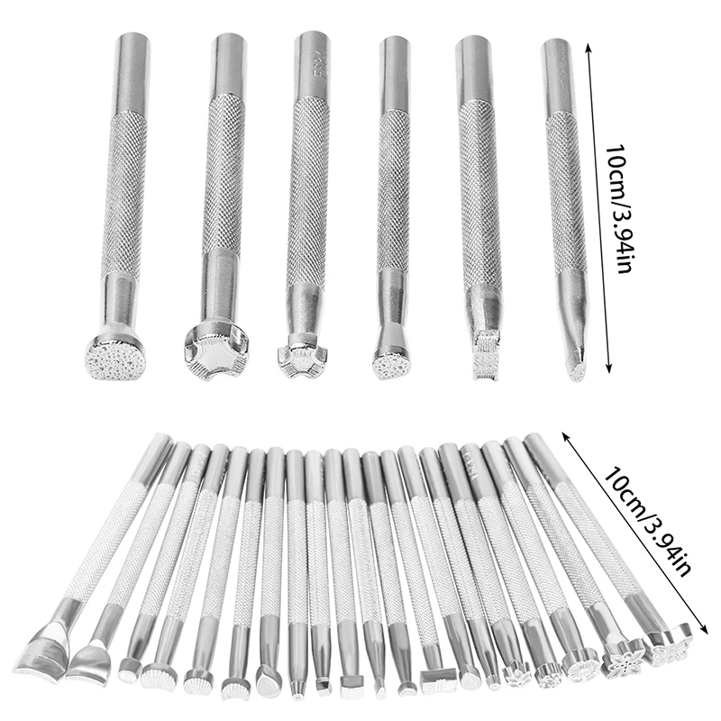 Leather Craft Stamps Metal Printing Tool Leather Stamping Set Saddle Making Tools Embossing for Handmade