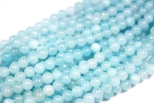 4mm Round Light Blue Agates Semi Precious Stone Beads 15 Inch (90) Full Strand | Украшения и аксессуары