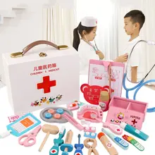 Имитационная игрушка-доктор ролевые игры Детский Доктор инъекционная игрушка подарок для мальчика девочки деревянный доктор brinquedo infantil медицинский комплект для медсестры