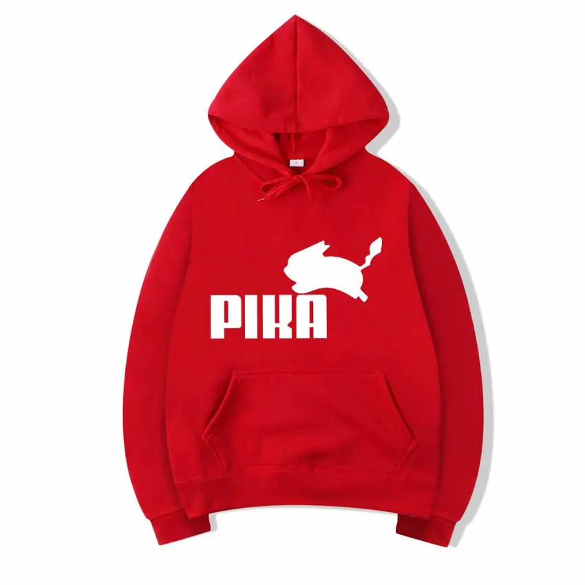 

2019 New Brand Fashion Lovely Sweatshirts hoodie Men Anime Pika Hoodies Pikachu Men/Women Hoodies Sweatshirts