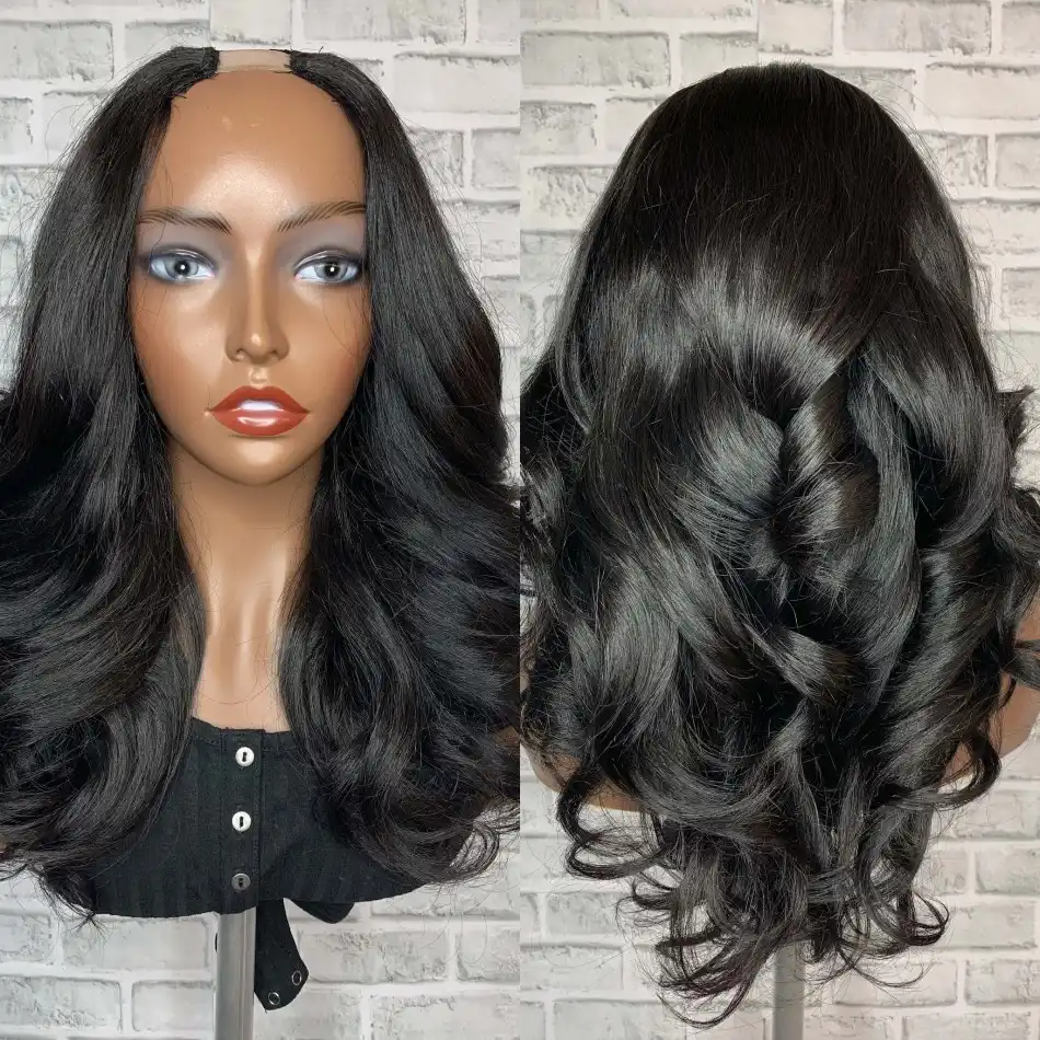 human hair half wigs