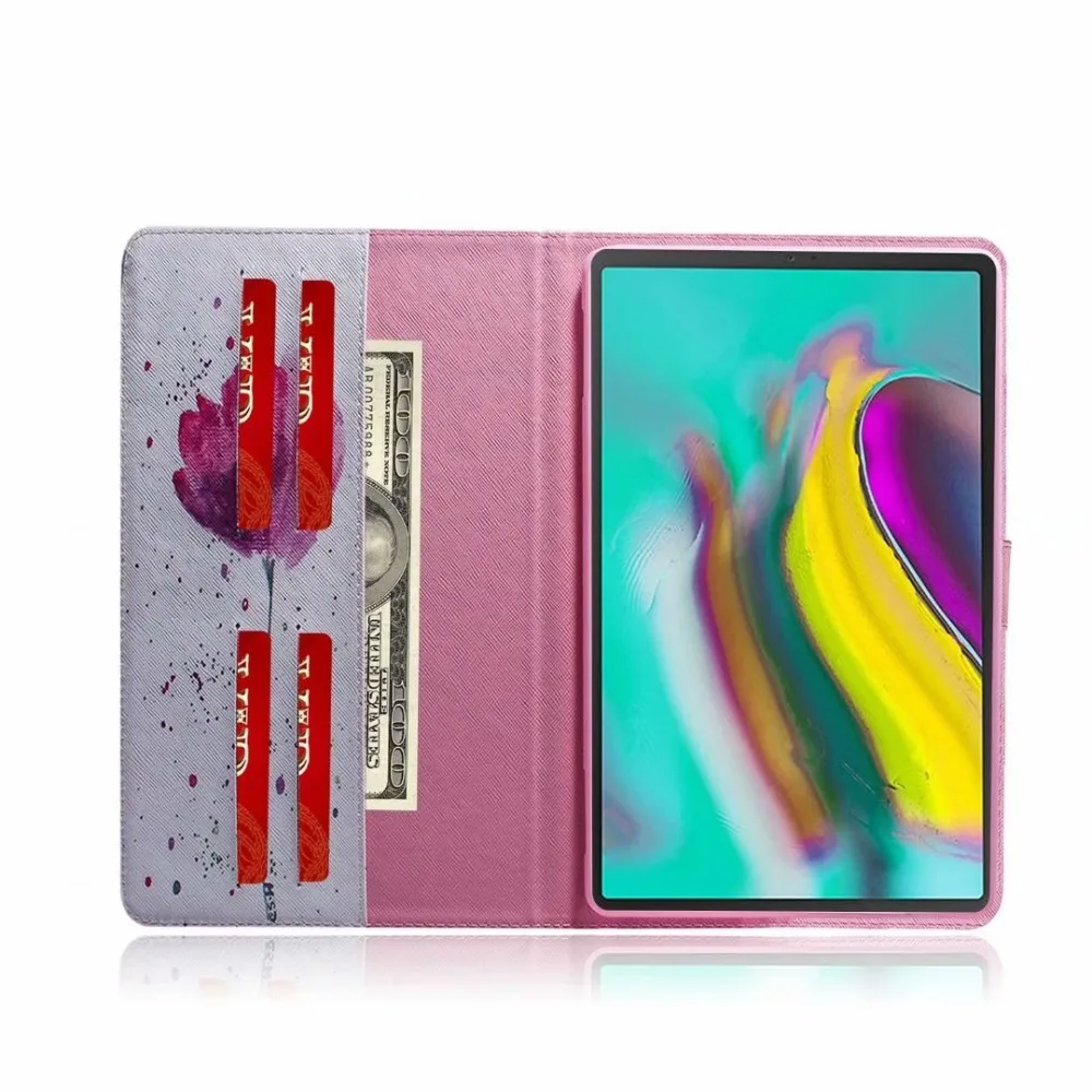 Модный цветной рисунок кожаный чехол для Samsung Galaxy Tab S5e T720 T725 SM-T720 SM-T725 10,5 Funda чехол-подставка, петля+ подставка для ручек