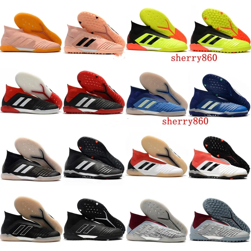 2019 мужские кожаные футбольные бутсы Predator Tango accelerator 18 в TF turf для помещений chuteiras Pogba