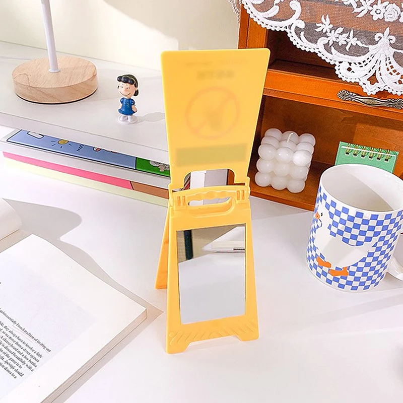 Mirror Decorative Creative Mini Desktop Prompt Card Folding Makeup Mirror Decoration Student Cute Funny Portable Portable