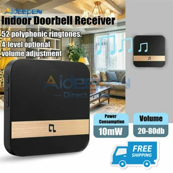 

433MHz AC 110-220V Wireless Wifi Smart Doorbell Chime Music Receiver Home Security Indoor Intercom Door Bell Receiver US EU Plug