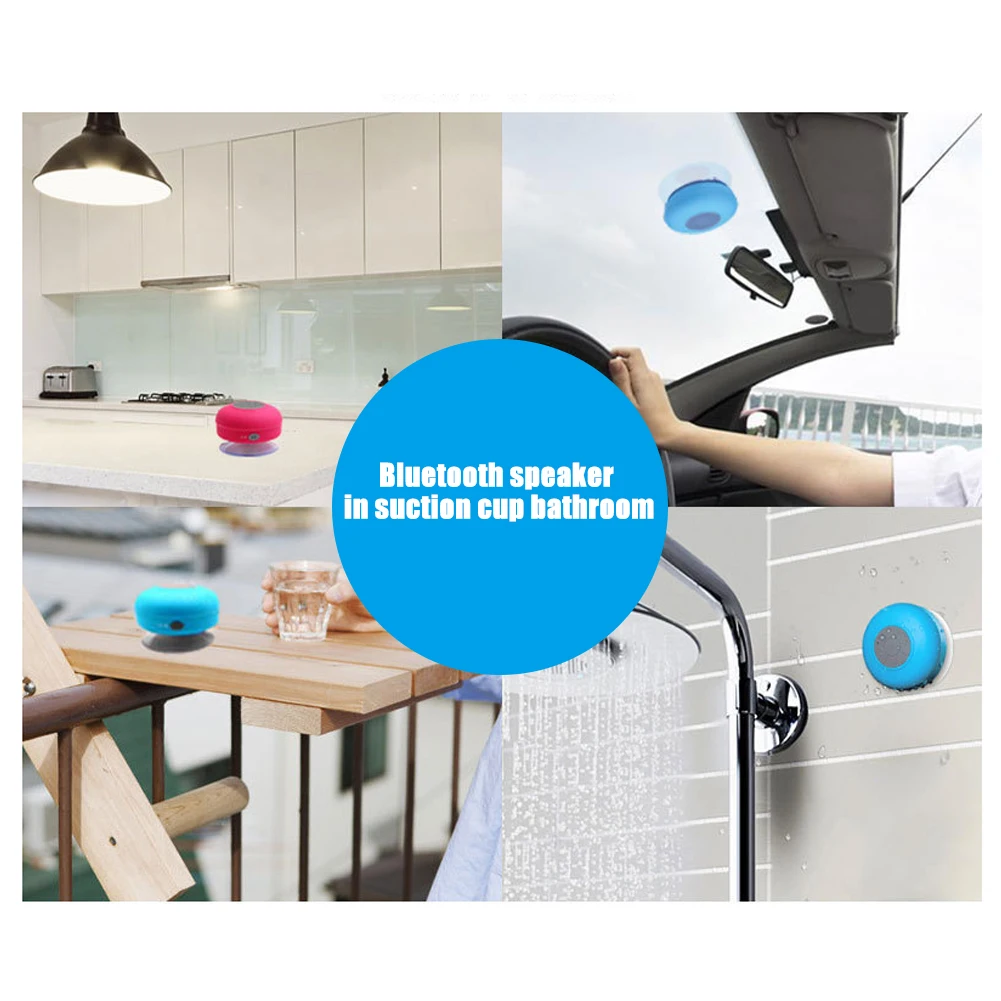 Водонепроницаемый беспроводной Bluetooth динамик с присоской|Аксессуары для