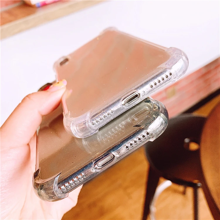 Блестящий прозрачный мягкий силиконовый чехол для Apple iPhone XS Max XR 7 8 Plus 6 6s X 10 7Plus Pro 360
