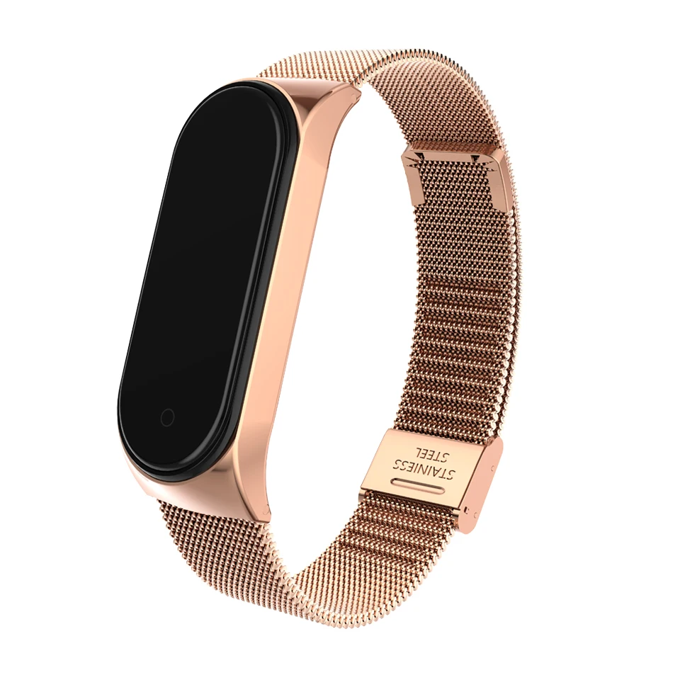 Mi lanese металлический ремешок браслет для mi Band 4 и 3 ремешок для Xiao mi Band 4 и 3 Пряжка ремешок из нержавеющей стали mi Band 4/3 ремешок на запястье