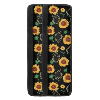 

Sunflower Floral Pattern Refrigerator Door Handle Covers Kitchen Appliance Protective Gloves Anti-Slip Decor for Ovens Microwave