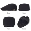 Cotton Adjustable Newsboy Caps Men Woman Casual Beret Flat Ivy Cap Soft Solid Color Driving Cabbie Hat Unisex Black Gray Hats ► Photo 2/6