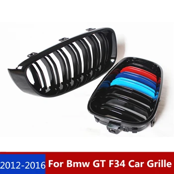 

A pair glossy/matte black car carbon fiber front grille for Bmw 3 serie GT F34 ABS M color 2012-2016 racing grille