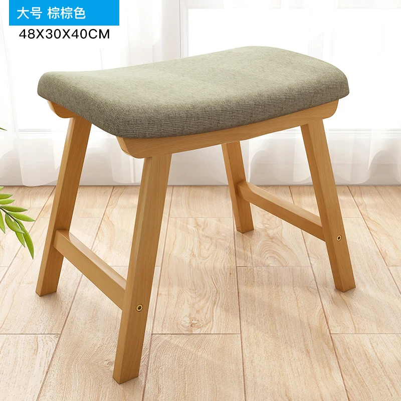 Dressing table stool modern simple low stool household chair Nordic small stool bedroom dressing stool - Цвет: L