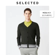 Выбранный мужской шерстяной полосатый ассорти цветов вязаный осенний кардиган свитер S | 419324520