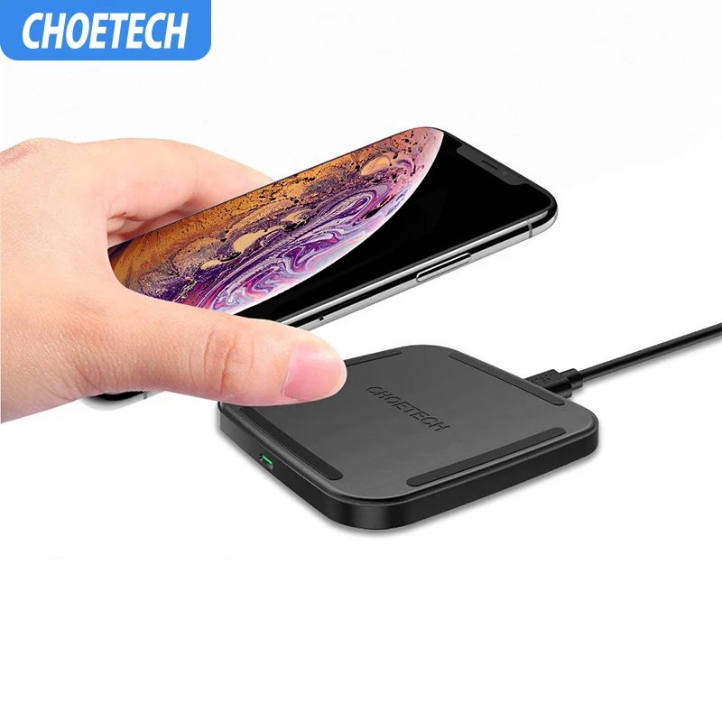 

CHOETECH Wireless Charger for iPhone 11 X iPhone 8 Plus 10W Fast charger for Samsung Galaxy S9+ S9 S8 S8+ Note 8 S7 S6 Edge+ pad