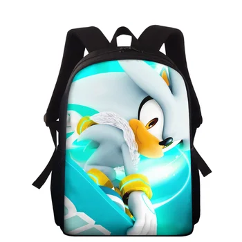 

School Backpack Hot Game Sonic 4 Hedgehog Pattern Students School Bag Cartoon Anime Design Teenagers Book-Bags Mochila