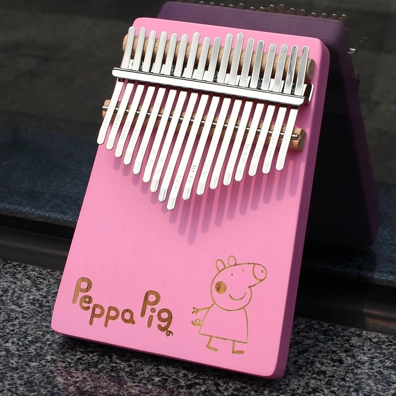 KERUS Kalimba большой палец пианино 17 клавиш портативный Mbira палец пианино подарки для детей и взрослых начинающих розовый - Цвет: NO-23