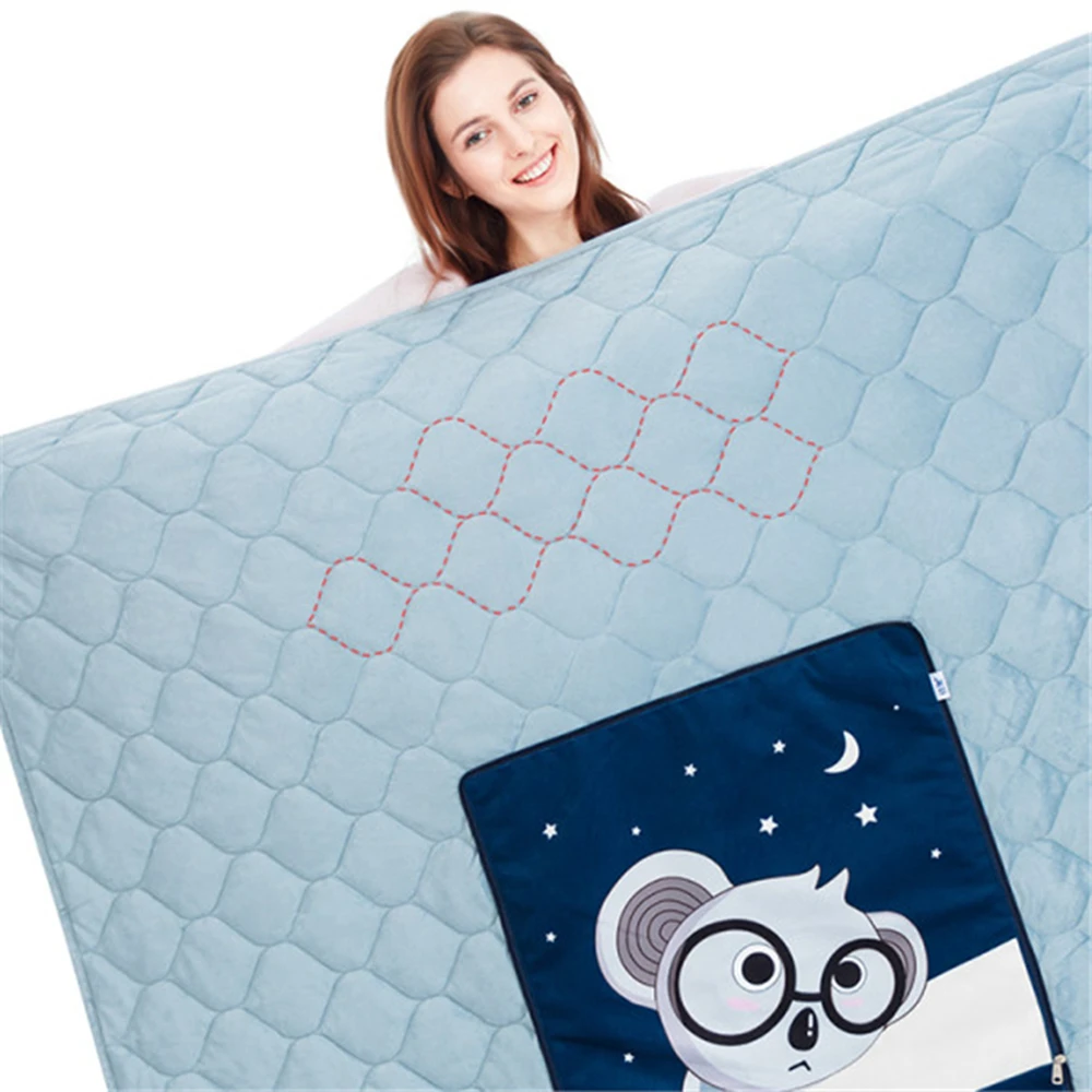 

B-LIFE 3 in 1 Blanket Throw Pillows Couch Cusion Quilt Camping Car Home Office Cartoon Decorative Extra Comfort Perfect for Air