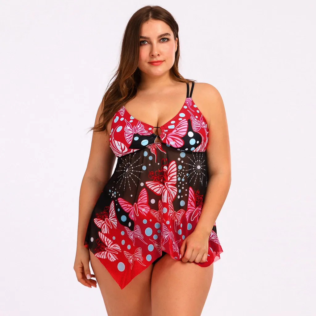 

KANCOOLD Swimsuit Women Boho Print Bikini Set Swimming Two Piece Beach Tankini Swimming pool Sea Daily swimwear women 2020JAN26