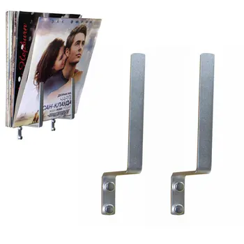 

Vinyl Record/Magazine/book Wall Storage Rack 7" 10" 12" LP Singles Stand Holds Approx 25 Records, 1 Pair, Aluminum