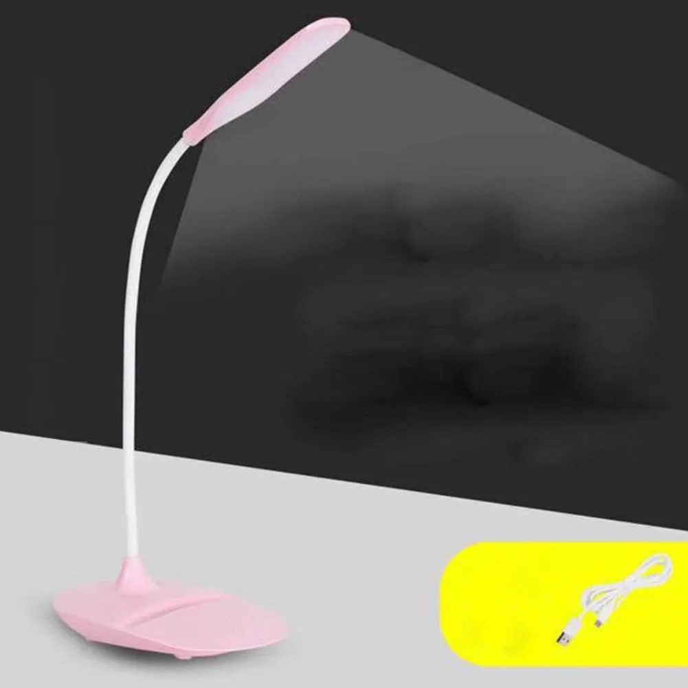 Розовый Светодиодный настольная лампа USB Перезаряжаемый офисный кабинет Регулируемая яркость тумбочки глаз забота прикосновение беспроводные чтения общежития ABS - Цвет корпуса: Розовый