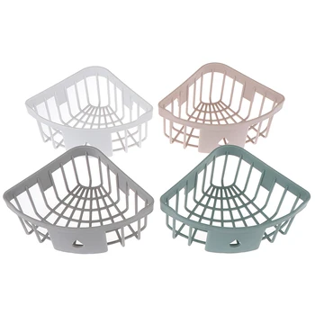 

Bathroom Shelf Adhesive Storage Rack Corner Holder Shower Gel Shampoo Basket