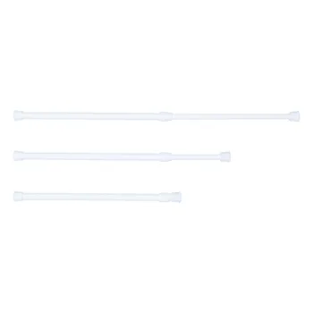 

3pcs Extendable Cupboard Bars Tensions Rod Spring Curtain Rod Adjustable Width 11.8-20 Inches (White)