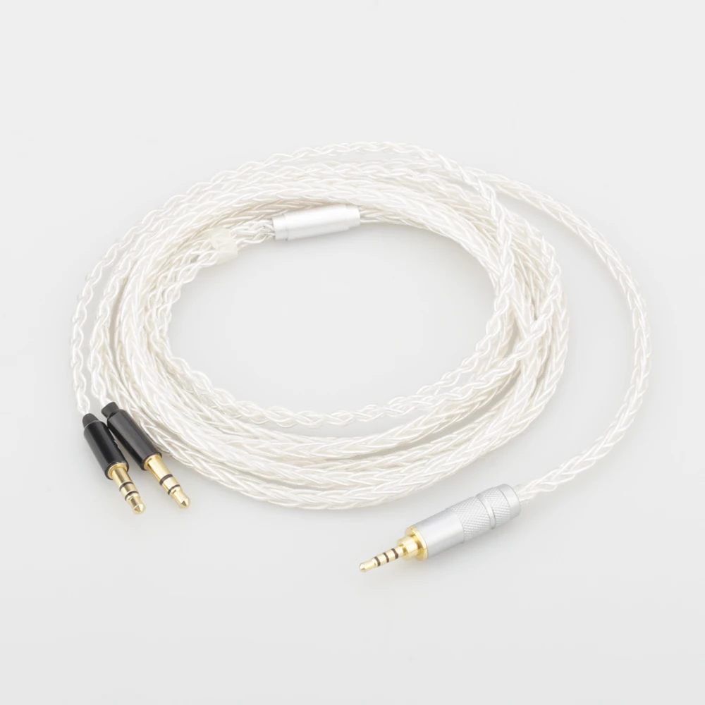 Audiocrast HIFI 8 Cores 7N OCC Silver Plated 2 5mm Balanced Headphone upgrade cord cable For Hifiman SUNDARA he400i he400s HE560