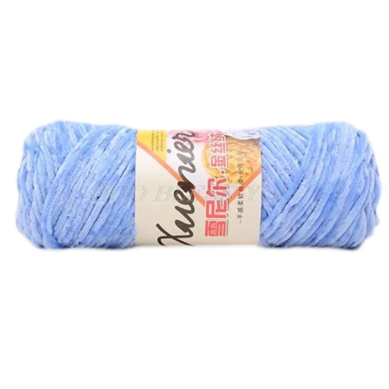 100g Chenille Velvet Yarn Wram Solid Color Hand-Knitted Thick Crochet Thread - Цвет: G