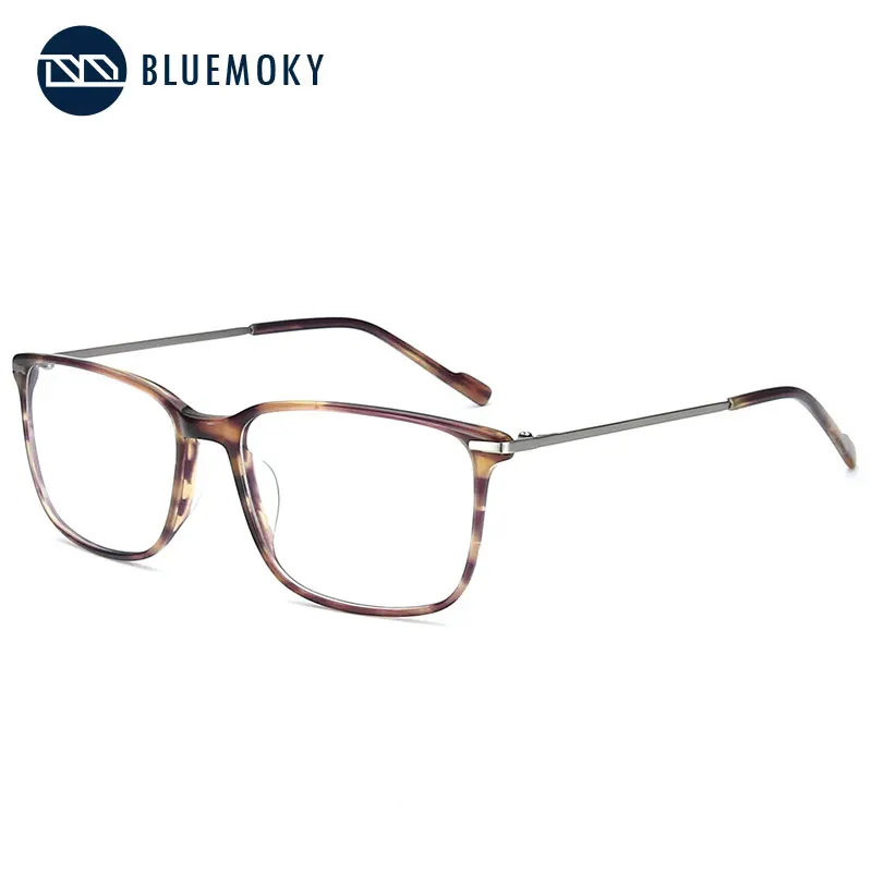 BLUEMOKY Square Glasses Frame Men Optical Myopia Glasses Frame Fashion Eyeglasses Transparent Clear Lens Glasses Eyewear - Цвет оправы: 002