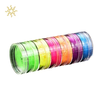 

6 Colors Makeup Fluorescent Neon Pigment Eye Shadow Makeup Palette Eye Shadow Glitter Eyeshadow Nail Powder Cosmetics