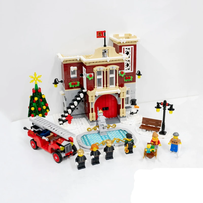 christmas lego fire station