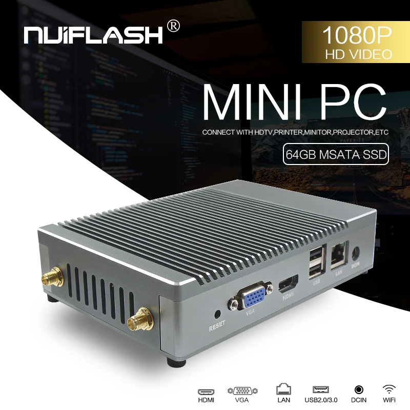 Оригинальные окна 10 Мини ПК компьютер Intel/AMD cpu HDMI 128GB SSD 8GB ram с wifi