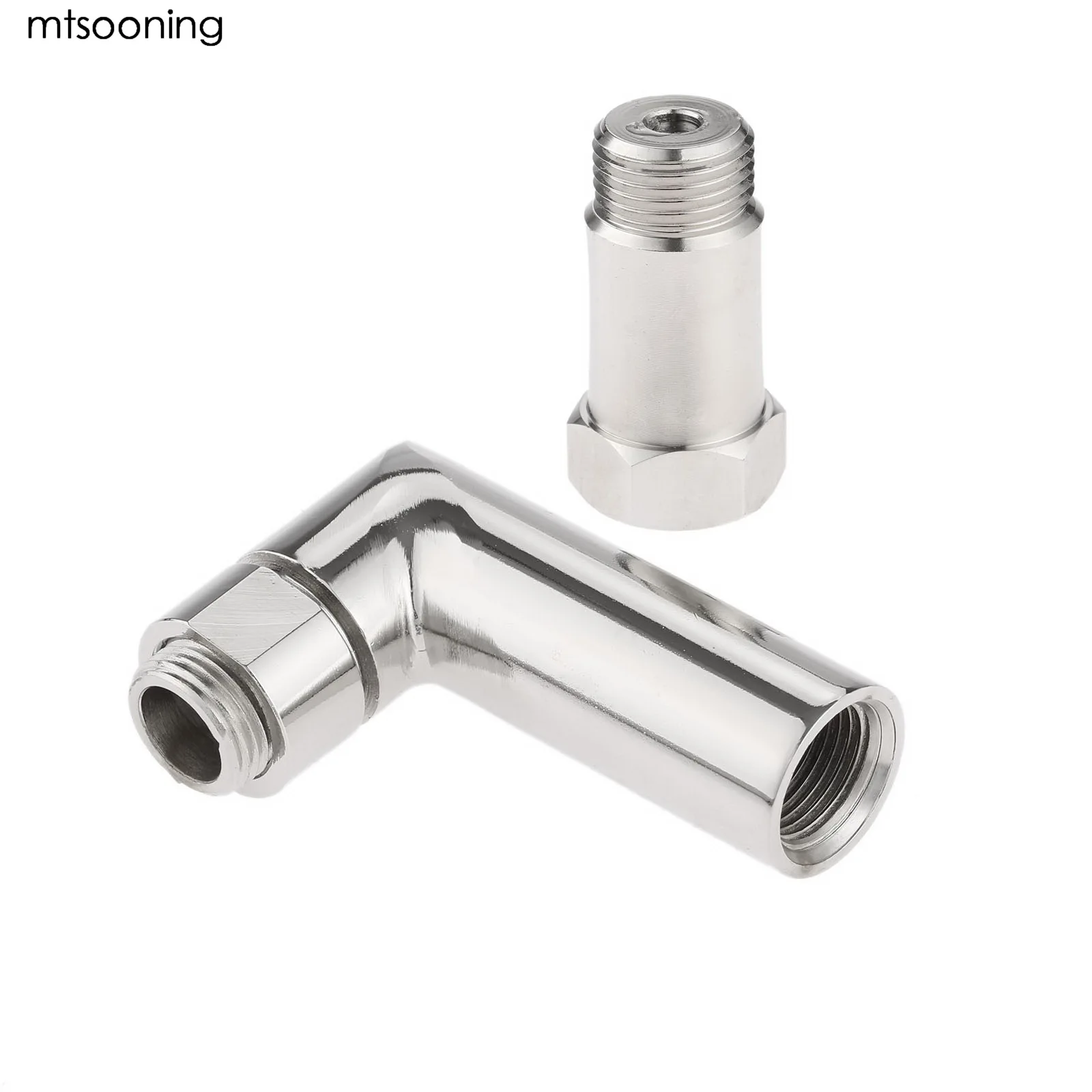 Oxygen Sensor Spacer 4Pcs O2 Oxygen Sensor 90 Degree Angled Extender Spacer Bung Adapter Extension M18*1.5